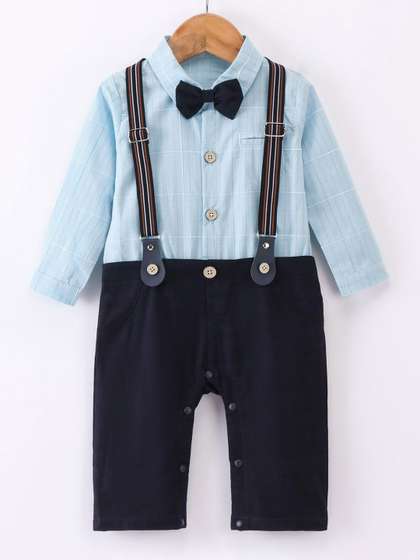 Mark & Mia Infant
                    Boys Shirt Collar Rompers
