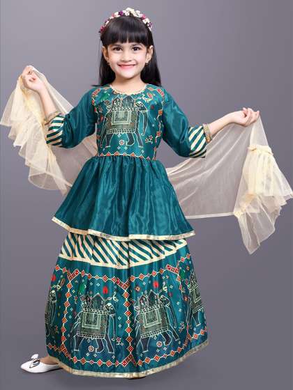 satyamfab Girls
                      Printed Ready to Wear Lehenga & Blouse With
                      Dupatta