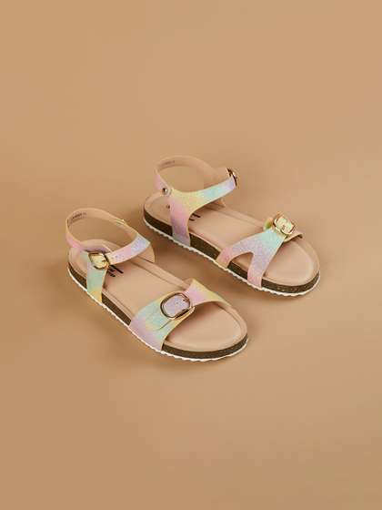 Fame Forever by
                        Lifestyle Girls Embellished Buckle Flats