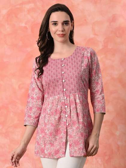 Sangria Printed
                        Cotton Ethnic Tunic