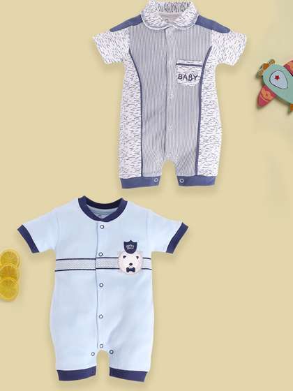 BABY GO Pack Of 2
                    Printed Rompers