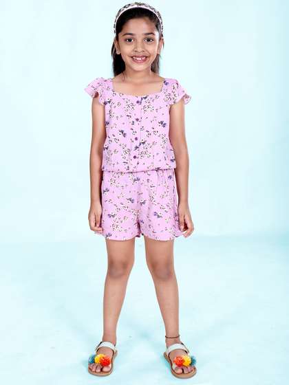 KiddoPanti Girls Printed
                    Jumpsuit