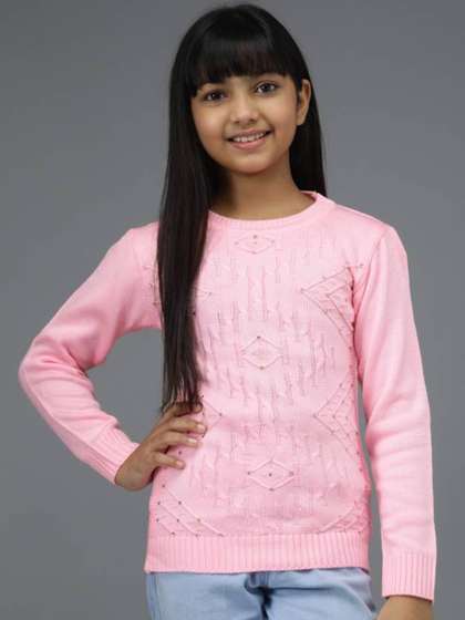 Anixa Girls Woollen
                      Pullover