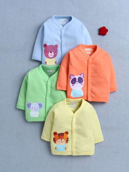 BUMZEE Infants Boys
                      Pack Of 4 Full Sleeves Cotton Jablas