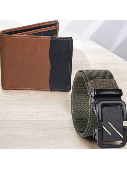 Roadster Men Belts and
                      Wallet Accessory Gift Set