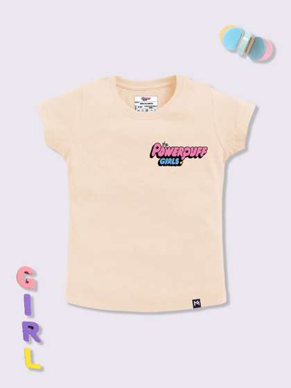 YK X Minute Mirth Girls
                    Powerpuff Girls Printed Top