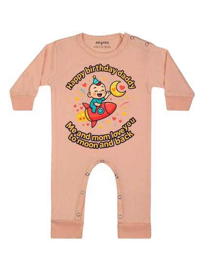 Arvesa Happy Birthday
                    Daddy Printed Bodysuit