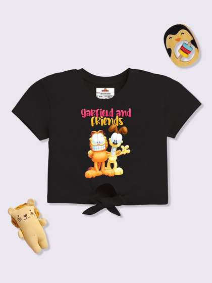 YK X Minute Mirth Girls
                    Garfield Printed T-shirt
