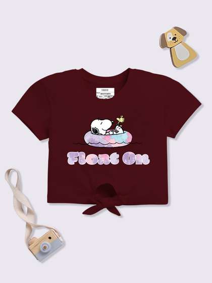 YK X Minute Mirth Girls
                    Peanuts Printed Cotton Top
