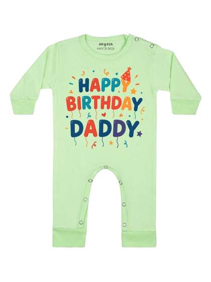 Arvesa Happy Birthday
                    Daddy Printed Bodysuit