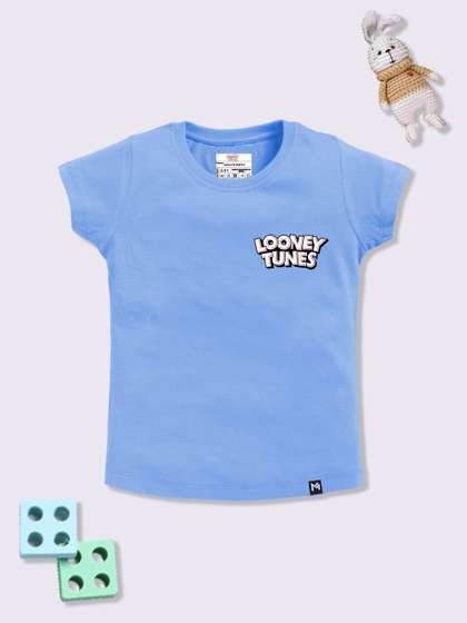 YK X Minute Mirth Girls
                    Looney Tunes Printed T-shirt