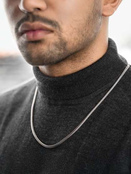 Mesmerize Men
                    Silver-Plated Stainless Steel Minimal Chain