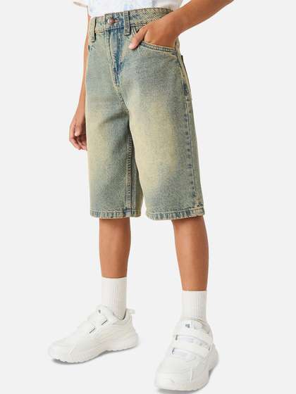 Juniors by Babyshop Boys
                    Regular Fit Mid-Rise Denim Shorts