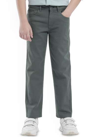 RARE ONES Boys Regular
                    Fit Mid-Rise Chinos Trousers