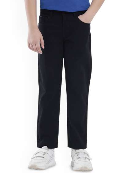 RARE ONES Boys Regular
                    Fit Mid-Rise Chinos Trousers
