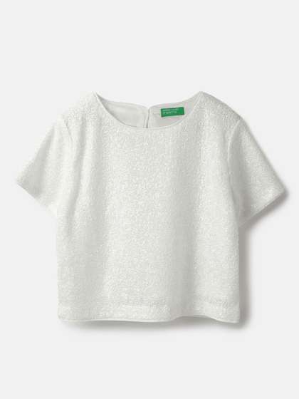 United Colors of
                        Benetton Women Embellished Boxy Top