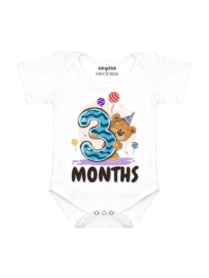 Arvesa 3 Month Baby
                    Printed Bodysuit