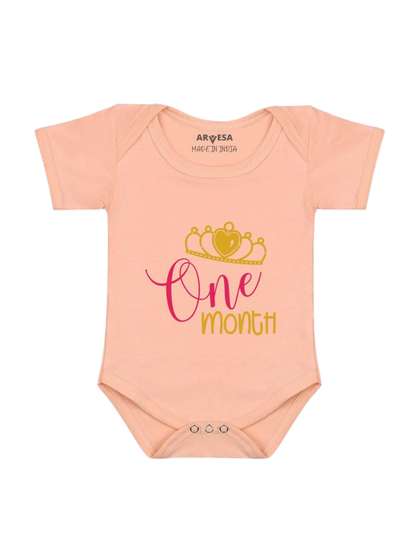 Arvesa 1 Month Baby
                      Printed Bodysuit