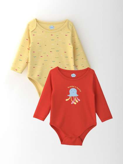 Nauti Nati Girls Pack Of
                    2 Cotton Printed Bodysuit