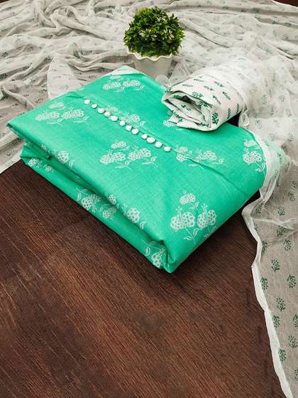 HERE&NOW Floral
                        Printed Unstitched Dress Material