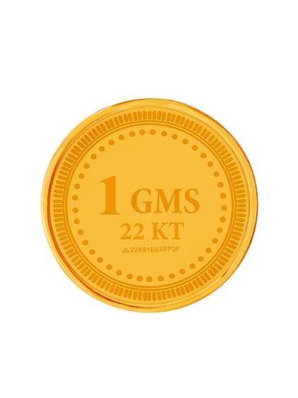 Muthoot Pappachan
                        Hallmarked 22KT Rose Gold Coin 1 Gm