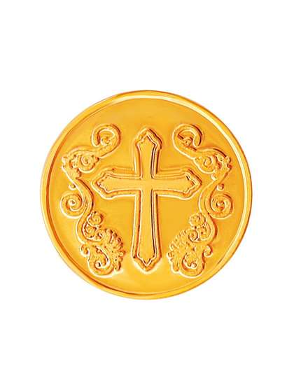 Muthoot Pappachan
                      Hallmarked 22KT Cross Gold Coin 1 Gm