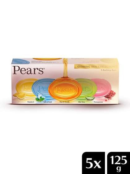 Pears Set of 5
                        Glowing Skin Collection Glycerin Bathing Bars -
                        625g