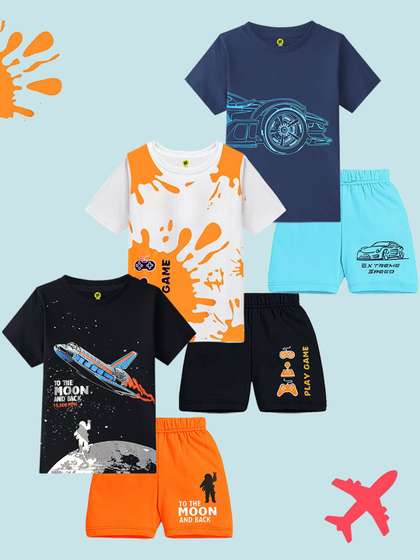 YK Boys Printed T-shirt
                    with Shorts
