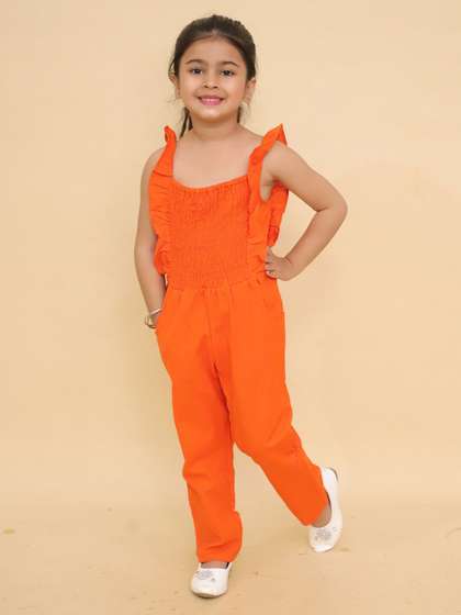 LITTLE GINNIE Girls
                    Basic Jumpsuit