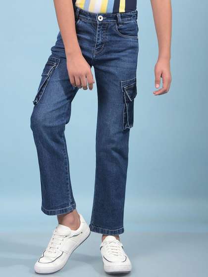 Crimsoune Club Boys
                    Regular Fit Mid-Rise Light Fade Stretchable Jeans