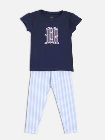 MINI KLUB Girls
                          Printed T-shirt with Pyjamas