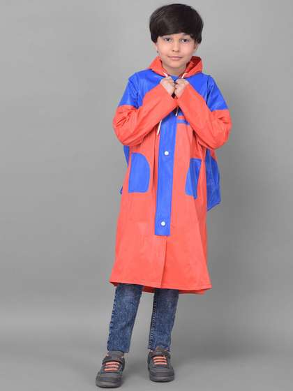 Dollar Boys
                        Colour-Blocked Long Rain Jacket