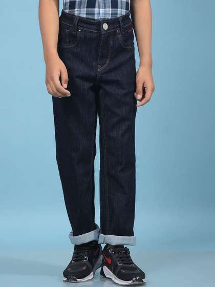 Crimsoune Club Boys
                    Straight Fit Mid-Rise Light Fade Stretchable Jeans