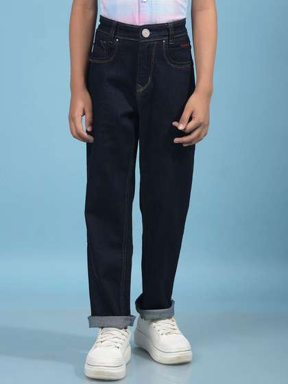 Crimsoune Club Boys
                      Straight Fit Mid-Rise Light Fade Stretchable
                      Jeans