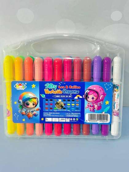 YK Washable Super Smooth
                    Twistable 24 Shades Rolling Crayons