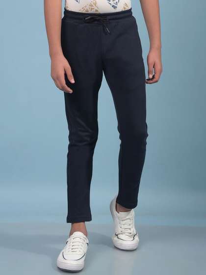 Crimsoune Club Boys
                    Solid Mid-Rise Slim-Fit Track Pants