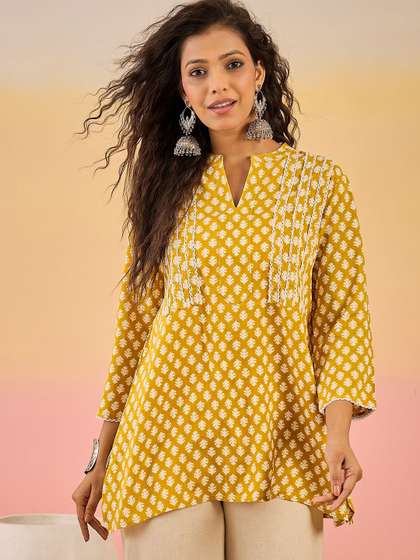 Sangria Ethnic Motif
                        Printed A-Line Kurti