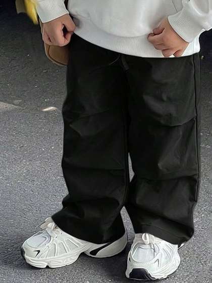 BAESD Boys Relaxed
                      Loose Fit Cotton Cargos Trouser