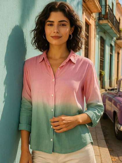 PinkTribe Tie & Dyed Casual Shirt