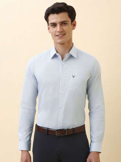 Allen Solly Men Slim
                        Fit Micro Ditsy Printed Spread Collar Pure
                        Cotton Formal Shirt