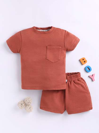 YK X Tinyo Boys Ribbed
                    T-shirt with Shorts