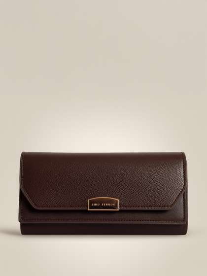 Lino Perros Women
                        Brown Solid Three Fold Wallet