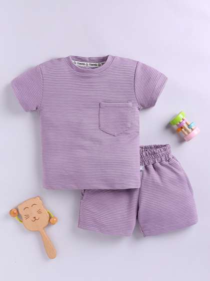 YK X Tinyo Boys Ribbed
                    T-shirt with Shorts