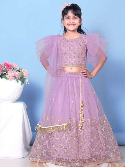 satyamfab Girls
                      Embroidered Thread Work Ready To Wear Lehenga
                      & Blouse With Dupatta