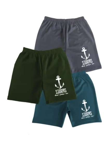 RAZCALJACK Kids Pack of
                    3 Printed Shorts