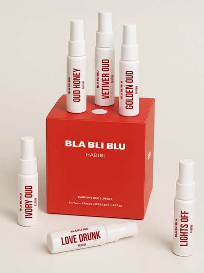 BLA BLI BLU Set Of 6
                        Ivory Oud, Love Drunk, Lights Off, Oud Honey
                        Perfume - 7 ml Each
