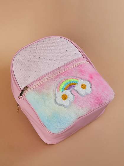 Ginger by Lifestyle
                    Girls Solid Embellished Backpack