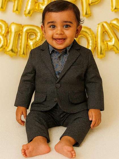 MeeMee Infant Boys
                    Checked Pure Cotton Casual Blazer
