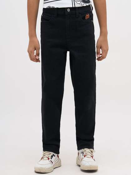 Jack & Jones Junior
                    Boys Cotton Wide Leg Mid-Rise Stretchable Jeans