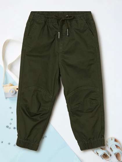 max Boys Solid Jogger
                      Mid-Rise Trousers